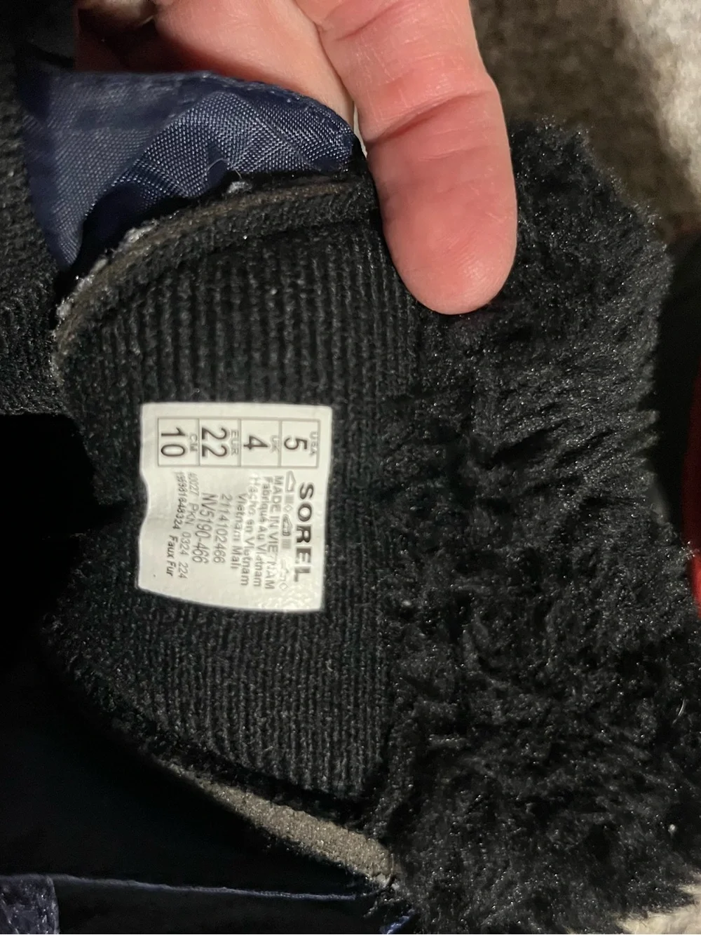 Sorel fur lined winter boots 5c
